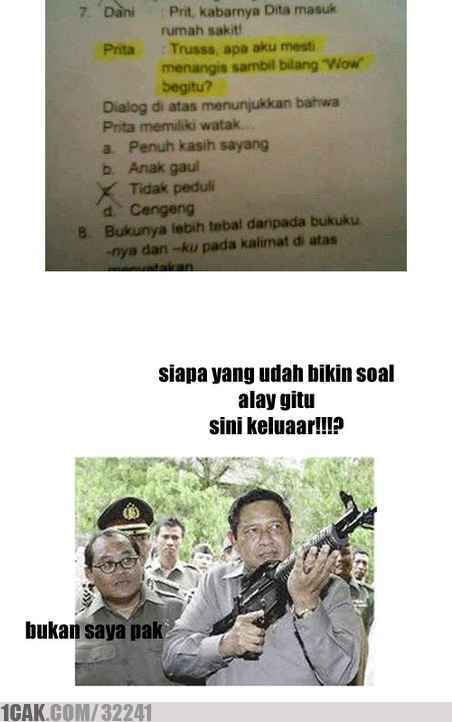 11 Jawaban kocak siswa saat menjawab soal pilihan ganda, auto dapat nilai jelek