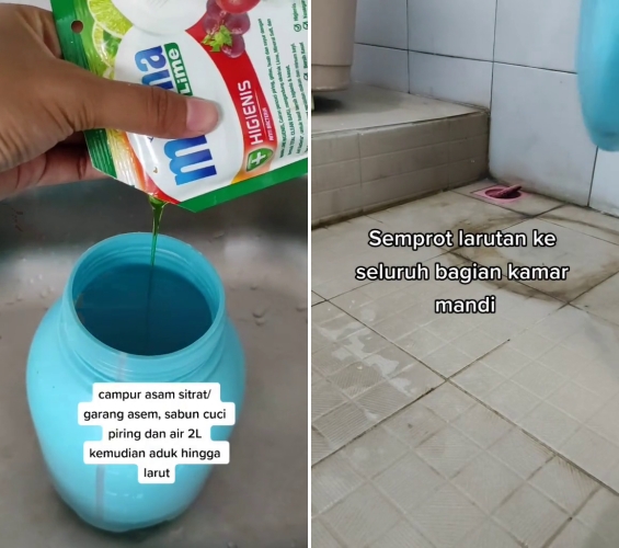 Tanpa perlu disikat, begini trik efektif bersihkan kerak di kamar mandi cuma pakai 2 bahan sederhana