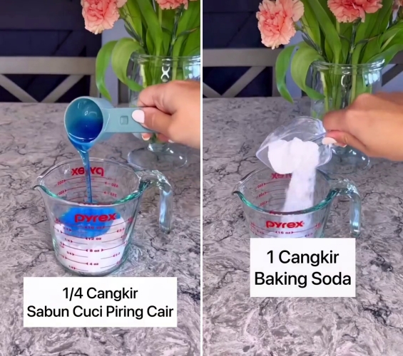 Cara bikin pembersih serbaguna untuk hempaskan noda pada stainless steel, cuma pakai 2 bahan dapur