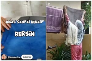 Cara mencuci handuk yang kasar dan kotor jadi bersih lembut seperti baru, manfaatkan 1 bahan dapur