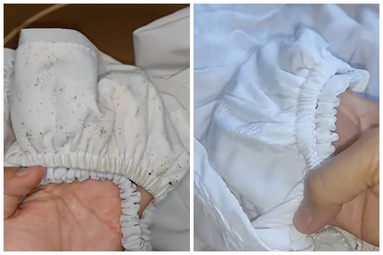 Cara menghilangkan bintik hitam akibat jamur di mukena putih, hasilnya baru dalam 30 menit