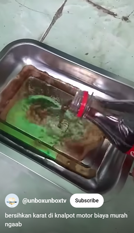 Trik mudah bersihkan karat knalpot tanpa diamplas, cuma pakai 1 jenis minuman