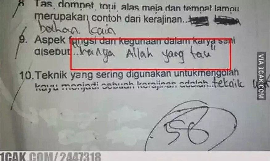 11 Jawaban lucu soal esai di lembar kerja siswa ini isinya bikin guru geleng kepala