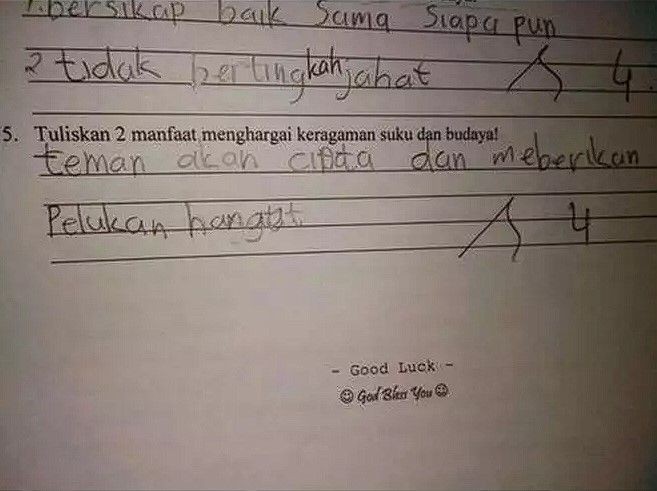 11 Jawaban lucu soal esai di lembar kerja siswa ini isinya bikin guru geleng kepala