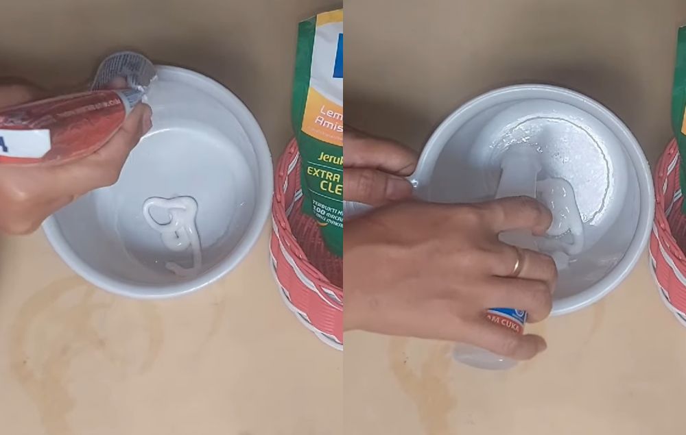 Bukan pakai sitrun, ini trik bersihkan keran kamar mandi jadi kinclong cuma tambah 1 bahan masak