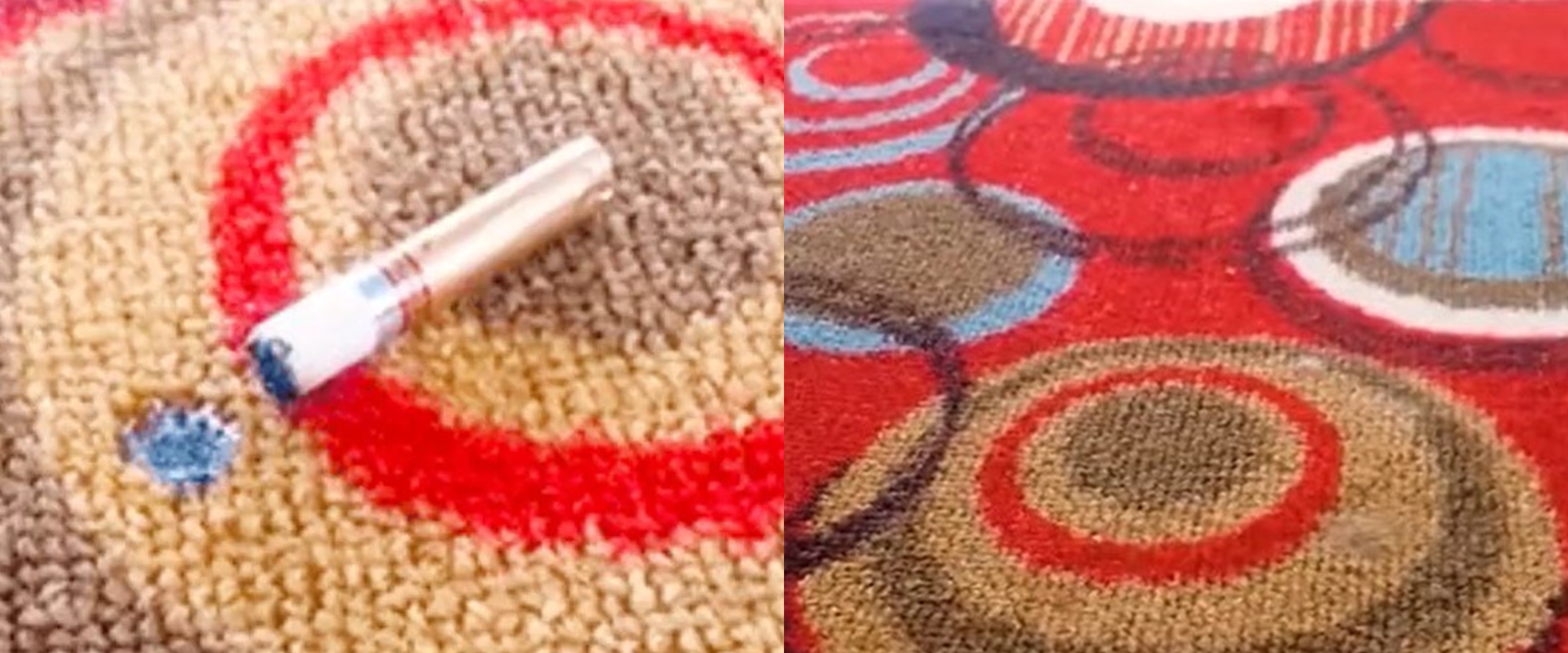 Tak perlu ganti baru, ini cara menambal noda hangus terbakar pada karpet, pakai 1 bahan perekat