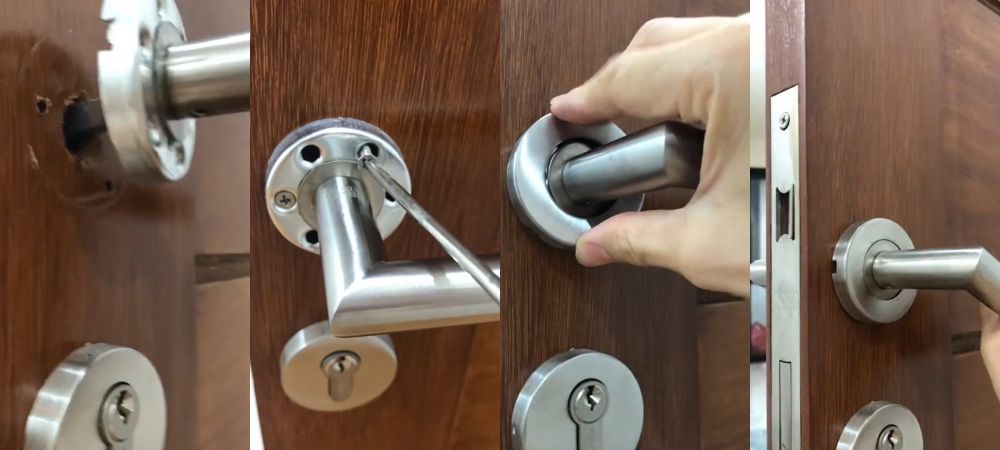 Tak perlu ganti baru, ini cara mudah atasi gagang pintu longgar tanpa bantuan alat dalam 1 menit