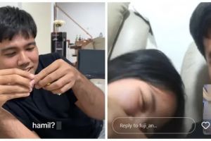 6 Momen bahagia istri Frans Faisal umumkan hamil anak pertama selang 2 bulan nikah, bikin Fuji girang