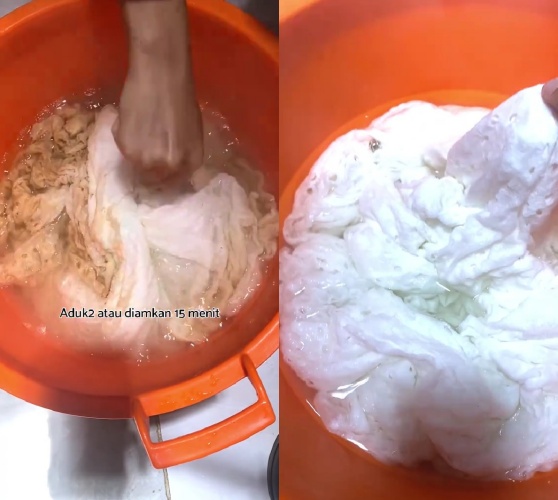 Cuma direndam 15 menit, ini trik kembalikan warna baju putih menguning pakai 1 tambahan bahan dapur