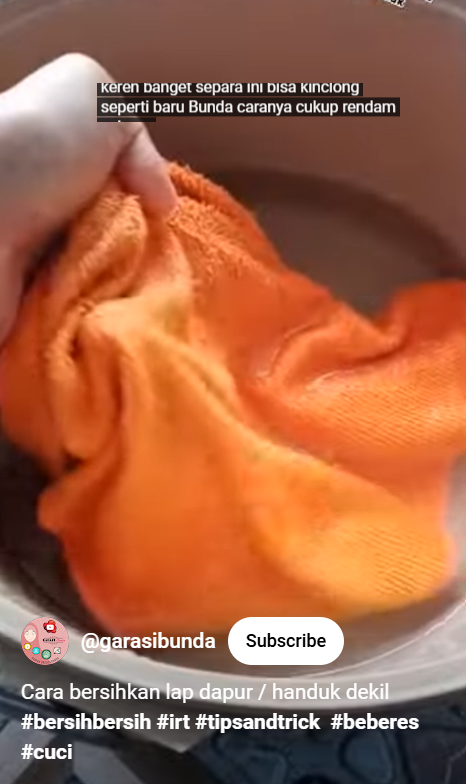 Trik agar handuk kumal kotor kembali bersih cuma pakai 2 bahan dapur
