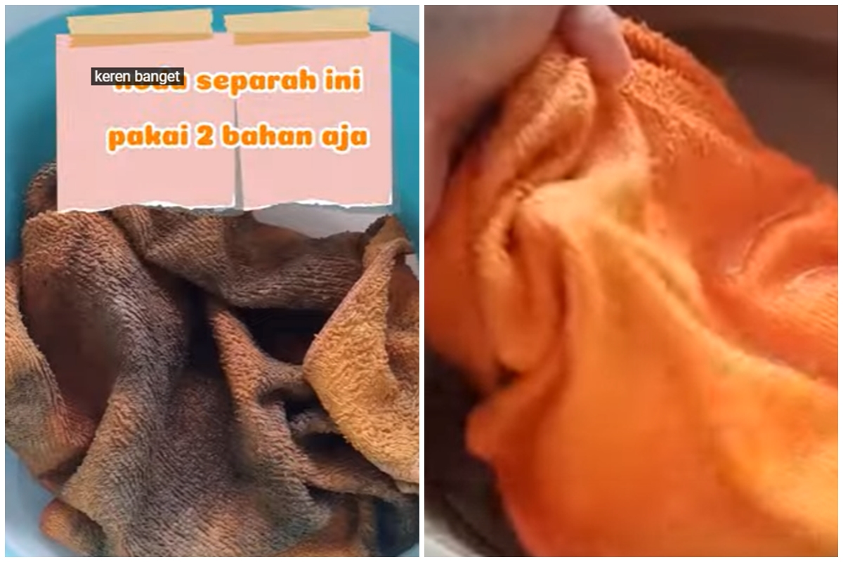 Trik agar handuk kumal kotor kembali bersih cuma pakai 2 bahan dapur