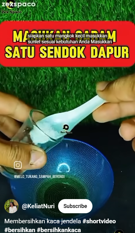 Trik simpel bersihkan kaca kusam tanpa cairan khusus, cukup tambah 1 bumbu masak