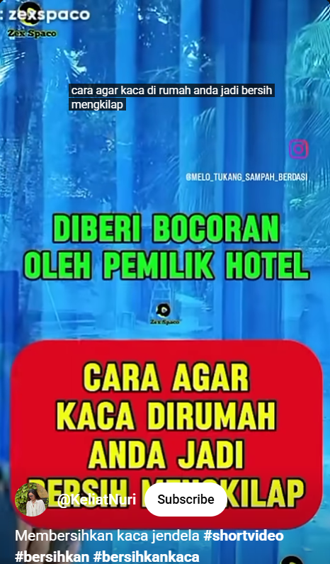 Trik simpel bersihkan kaca kusam tanpa cairan khusus, cukup tambah 1 bumbu masak