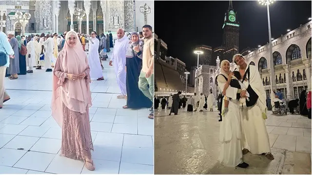 Potret bahagia 7 seleb merayakan Lebaran 2025 di Tanah Suci, Bella Saphira tampil anggun berhijab