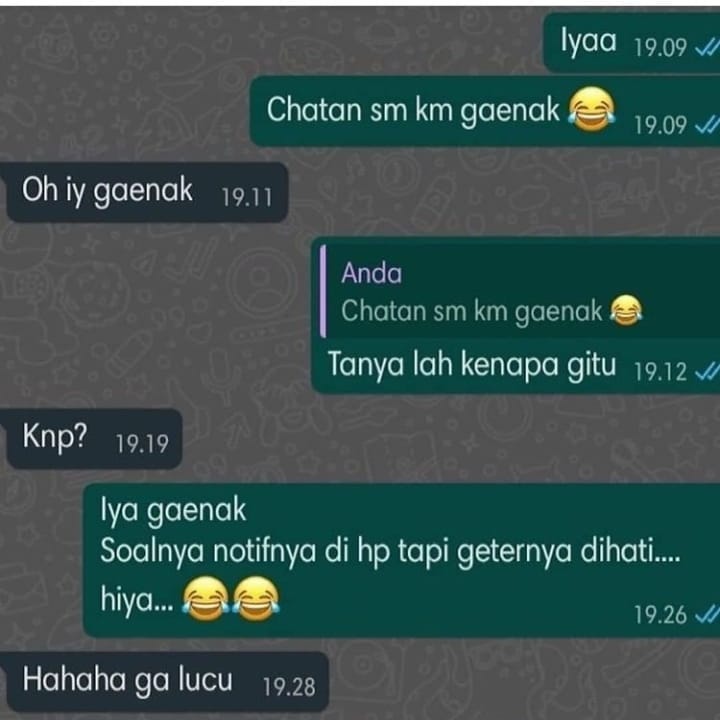 11 Jawaban lucu orang saat dikodein via chat ini endingnya malah bikin ngakak
