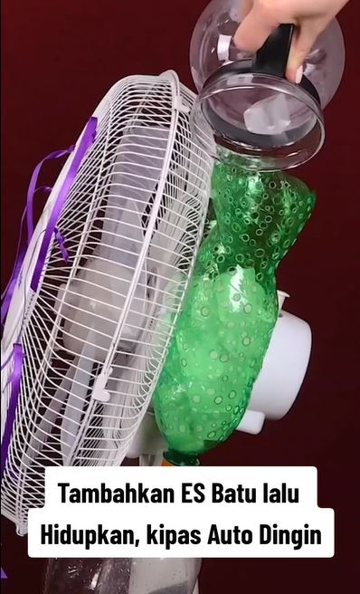 Tak perlu tambah daya listrik agar ruangan dingin, ini trik bikin kipas sedingin AC guna barang bekas