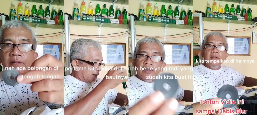Jangan buru-buru diganti baru, ini cara perbaiki kaca helm longgar jadi kencang pakai 1 barang bekas