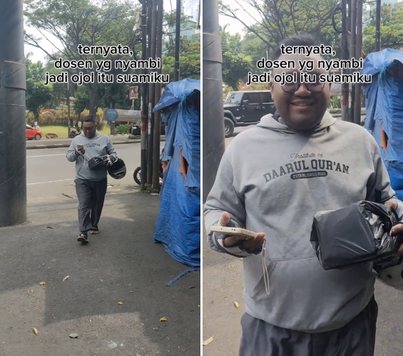 Wanita ini beberkan suaminya berprofesi dosen nyambi jadi driver ojol, ogah ambil kerjaan tak berkah