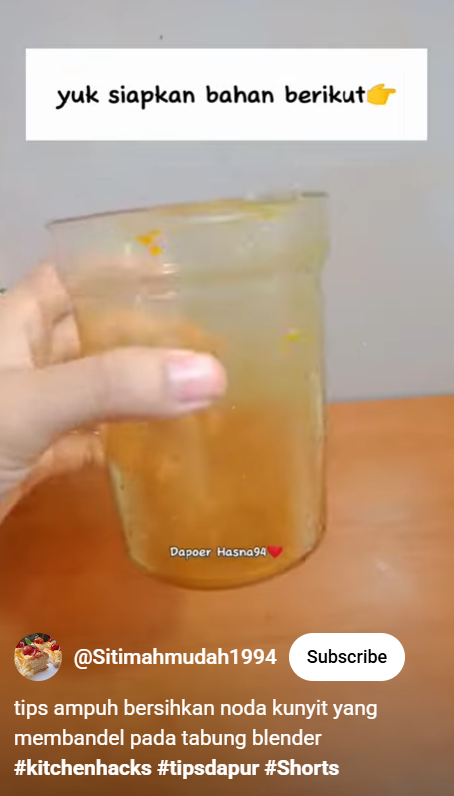 Trik membersihkan gelas blender dari noda kunyit, kinclong dalam 10 menit dengan 1 bahan sederhana