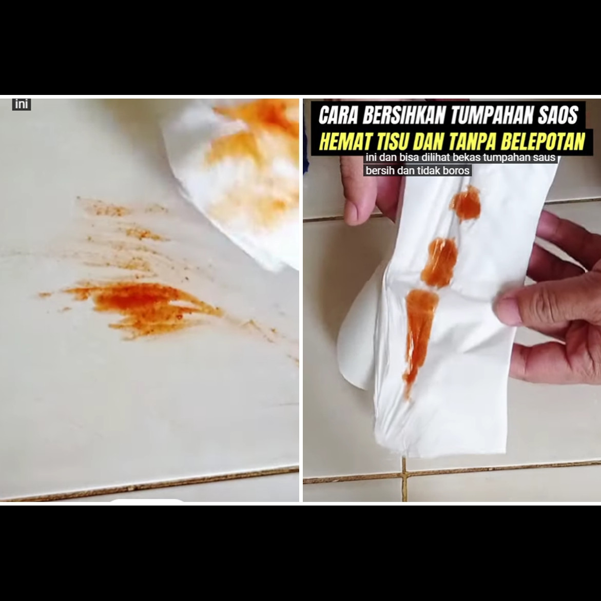 Trik bersihkan tumpahan saus di lantai tanpa dipel sabun, cuma butuh 1 alat dapur