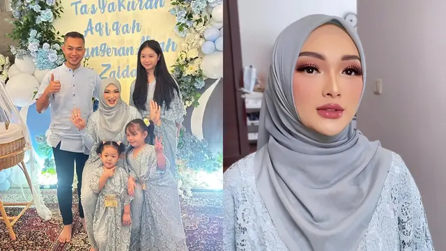 7 Potret Zaskia Gotik gelar akikah anak ketiga, akrab dengan putri sambung