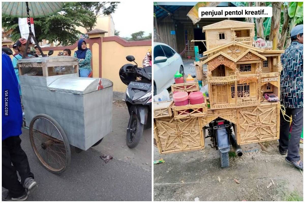 11 Potret lucu gerobak penjual pentol ini bentuk dan tulisannya bikin cengar-cengir seharian