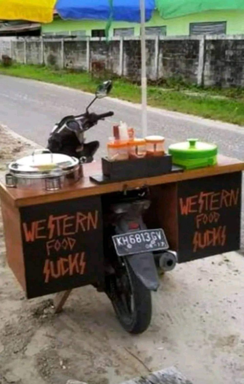 11 Potret lucu gerobak penjual pentol ini bentuk dan tulisannya bikin cengar-cengir seharian