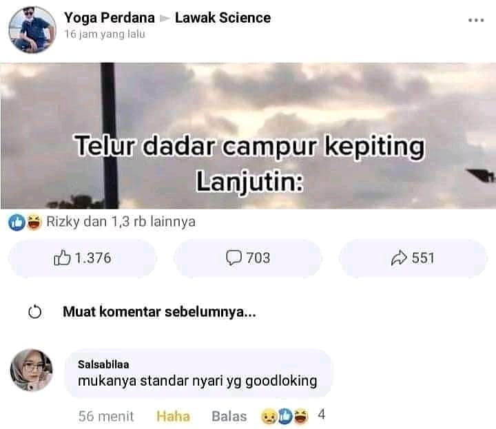 13 Jawaban lucu warga Facebook di kolom komentar ini bikin gigit jari, recehnya nggak ketolong
