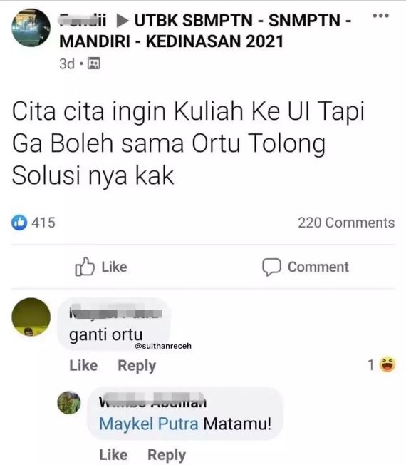 13 Jawaban lucu warga Facebook di kolom komentar ini bikin gigit jari, recehnya nggak ketolong