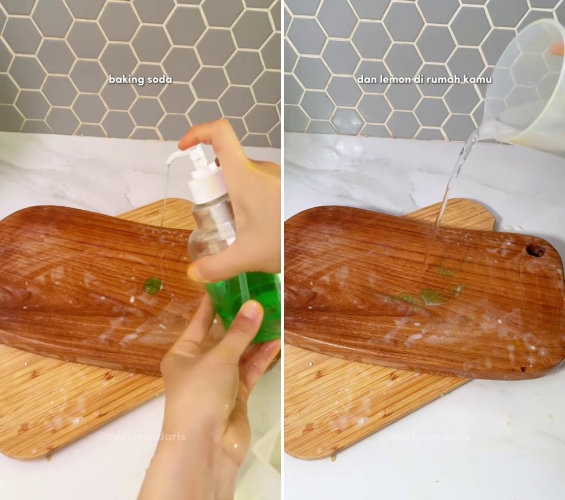 Tak cuma sabun, ini trik cuci talenan kayu berjamur jadi lebih kinclong hanya gunakan 3 bahan dapur