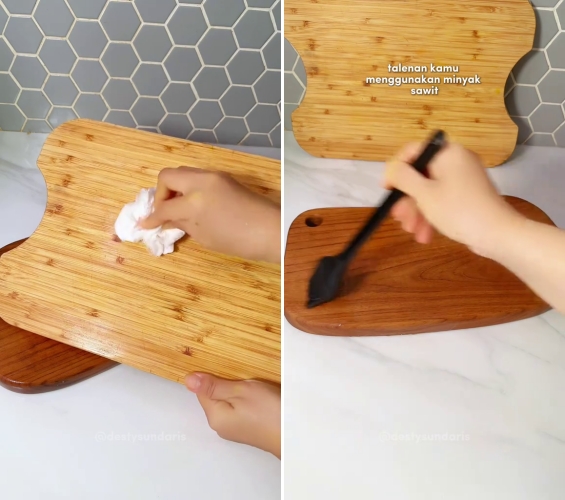 Tak cuma sabun, ini trik cuci talenan kayu berjamur jadi lebih kinclong hanya gunakan 3 bahan dapur