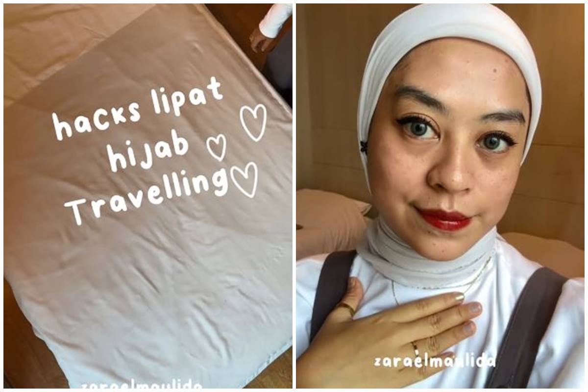 Tak perlu disetrika ulang, ini cara bikin hijab auto rapi saat traveling, cuma butuh waktu 10 detik
