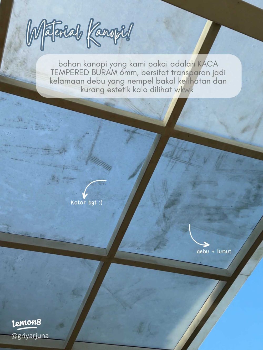 Atap teras jadi terang lagi, begini cara bersihkan kanopi kaca dekil cuma pakai 1 bahan pembersih