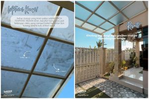 Atap teras jadi terang lagi, begini cara bersihkan kanopi kaca dekil cuma pakai 1 bahan pembersih