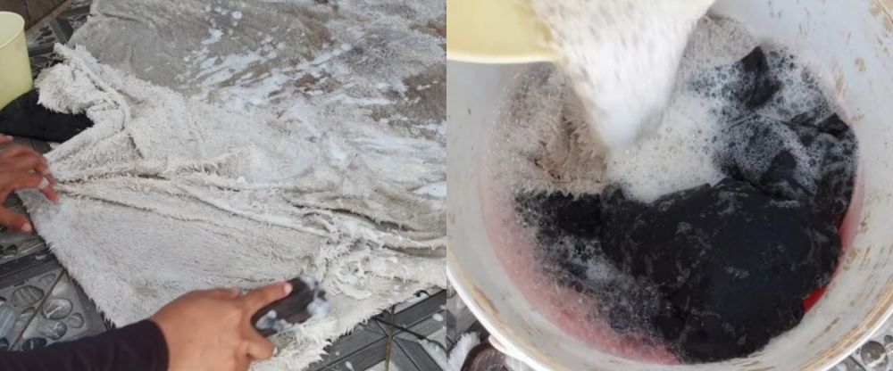 Tak keluar ongkos mahal, ini cara cuci karpet bulu dekil jadi putih pakai 1 tambahan penguat rasa