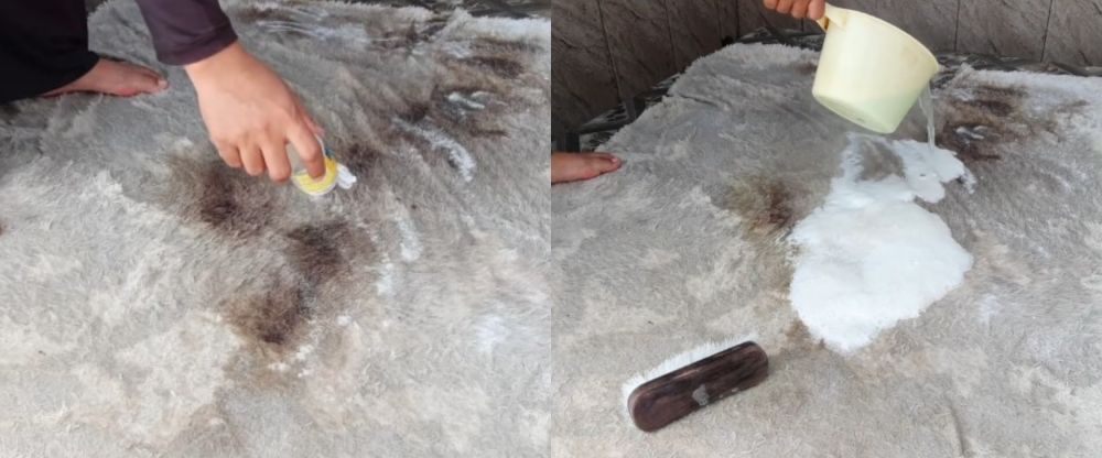 Tak keluar ongkos mahal, ini cara cuci karpet bulu dekil jadi putih pakai 1 tambahan penguat rasa