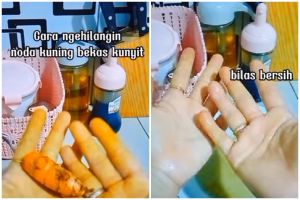 Baru tahu, ini trik bersihkan noda kuning kunyit di tangan paka 1 bahan dapur, tak perlu digosok kuat