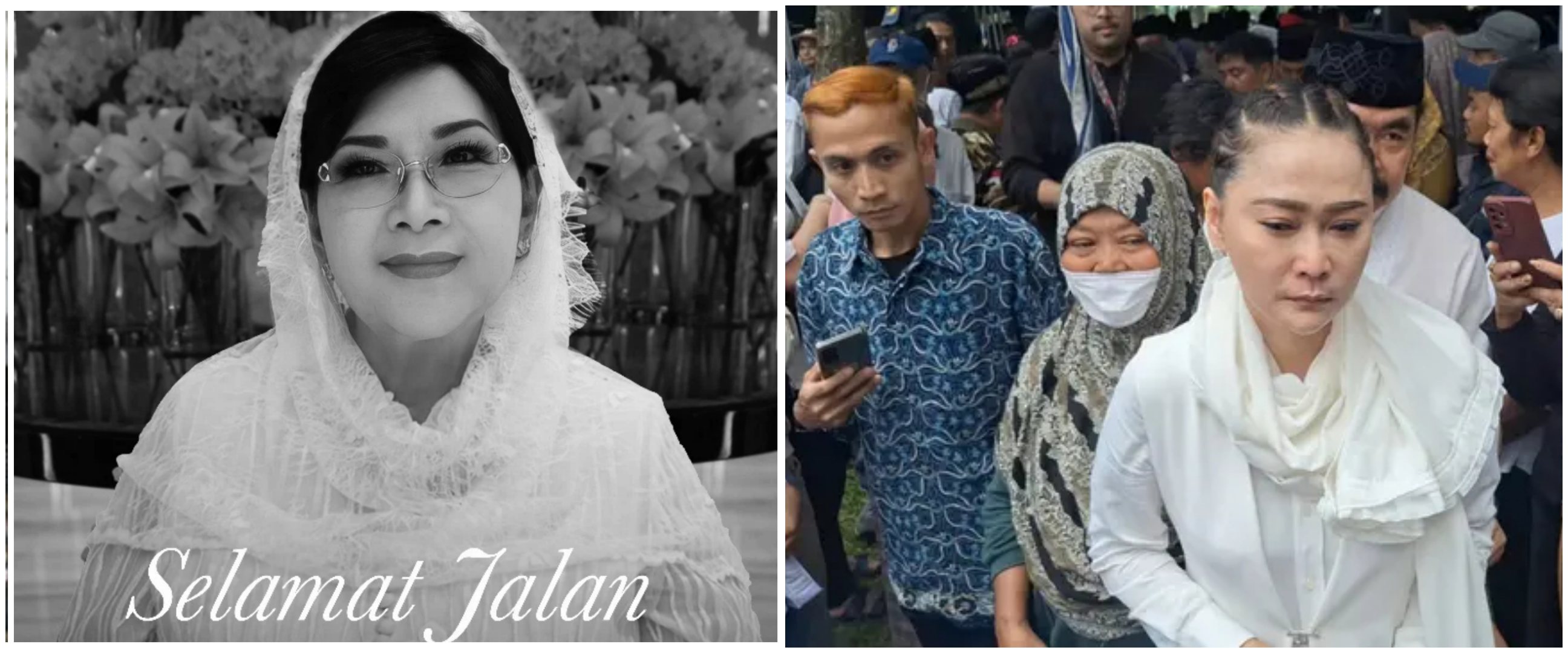 Sudah dianggap seperti ibu kandung, Tangis Inul tak terbendung di pemakaman Titiek Puspa
