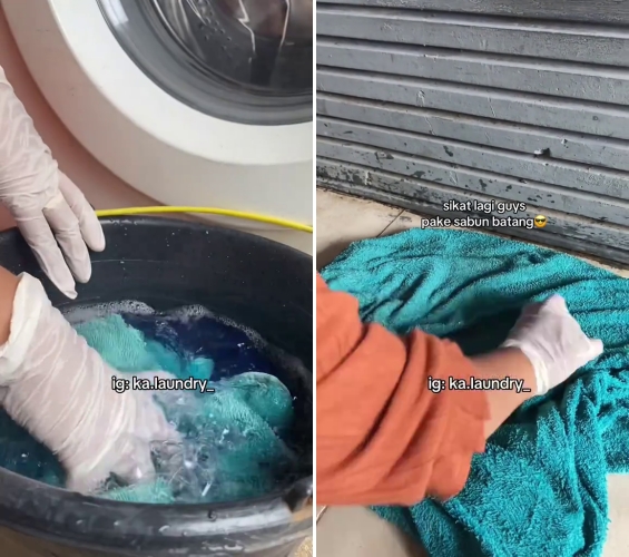 Trik agar handuk kotor kumal jadi bersih tanpa direndam sitrun, cuma tambah 1 bumbu dapur
