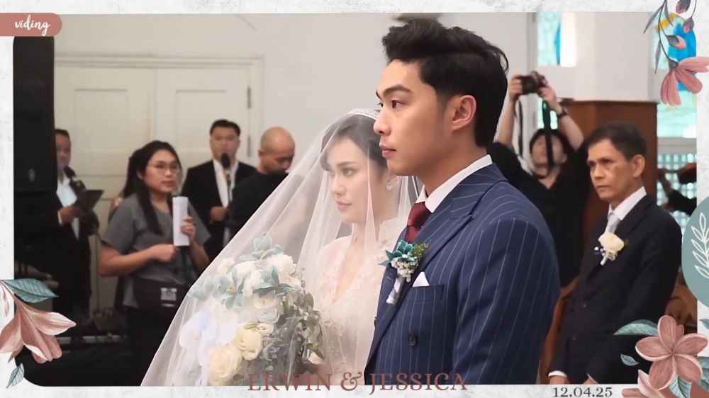 Menikah dengan cinta pertama, ini 9 momen pemberkatan pernikahan Jessica Jane dan Erwin Phang