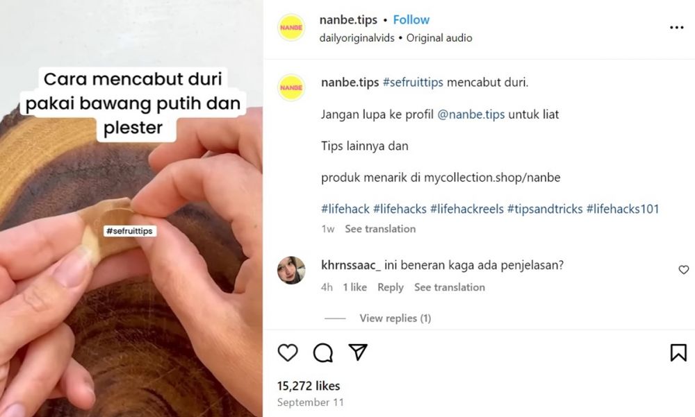 Trik keluarkan duri dari jari tangan tanpa rasa sakit ini andalkan 1 bumbu dapur, mudah dipraktikkan