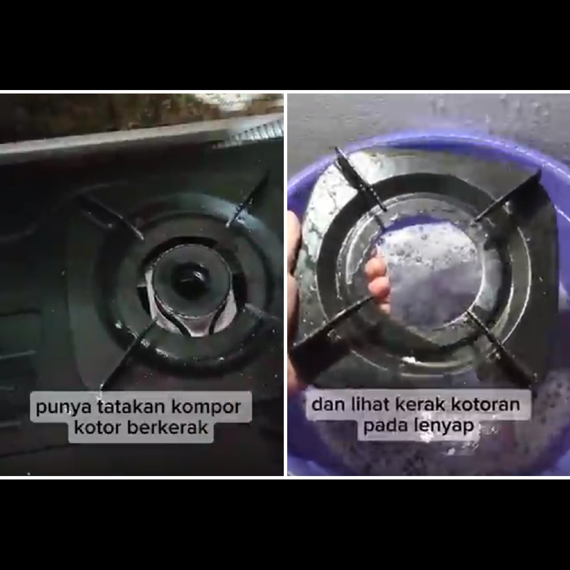 Tatakan kompor berkerak sekarang tak perlu direndam air panas, trik ini bikin bersih dengan cepat