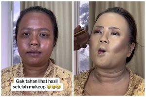 Transformasi makeup pengantin berkulit sawo matang dirias arabian bold, hasilnya bikin melongo