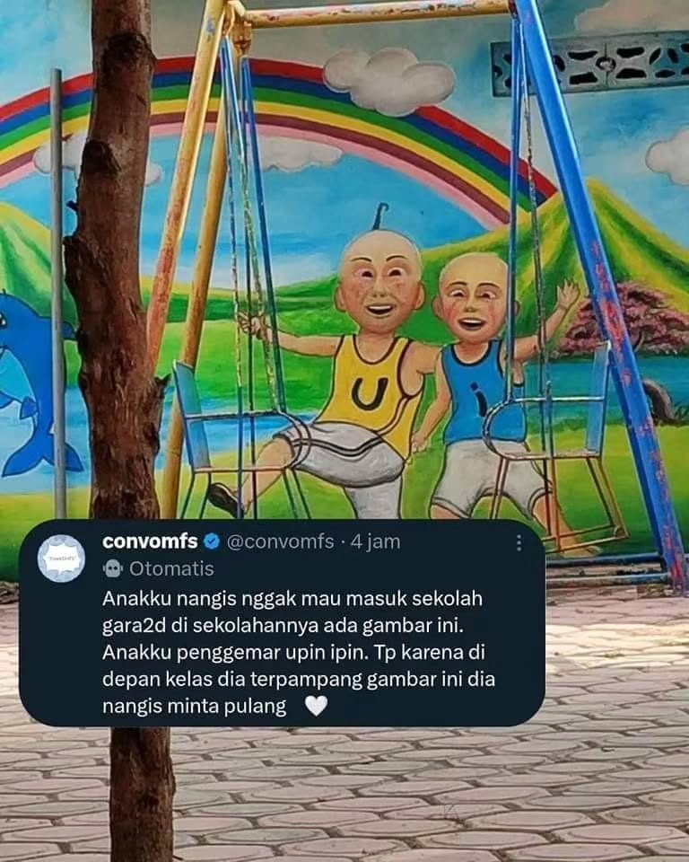 11 Potret kocak lukisan kartun di dinding ini bikin anak kecil nangis