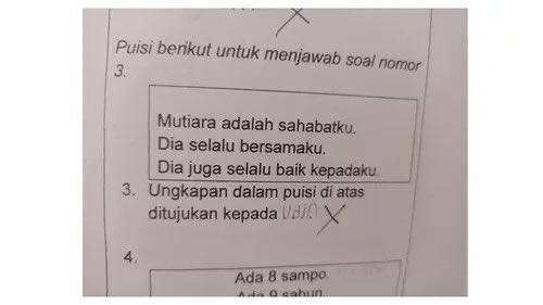 9 Jawaban kocak anak SD di lembar kerja siswa ini bikin guru dan orang tua nggak habis pikir