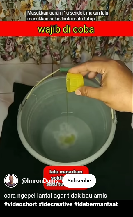 Lantai bau amis tak perlu digosok sabun pel, sekarang sudah bersih pakai 3 bahan dapur