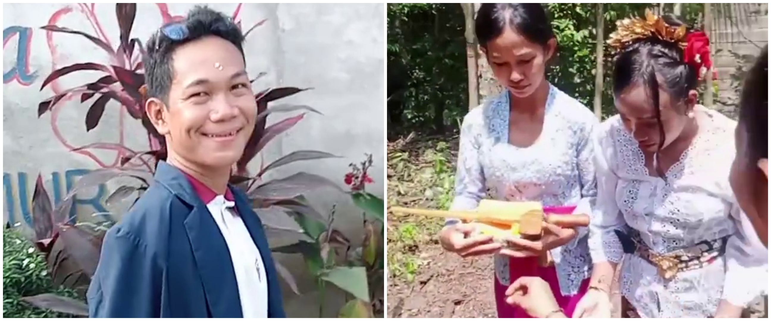 Dihukum 12 tahun karena kasus pelecehan seksual, ini 9 momen pernikahan Agus Buntung diwakili keris