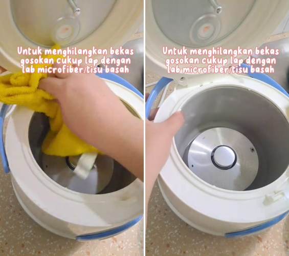 Cara bersihkan kerak rice cooker pakai 2 bahan sederhana, sekarang nasi lebih awet