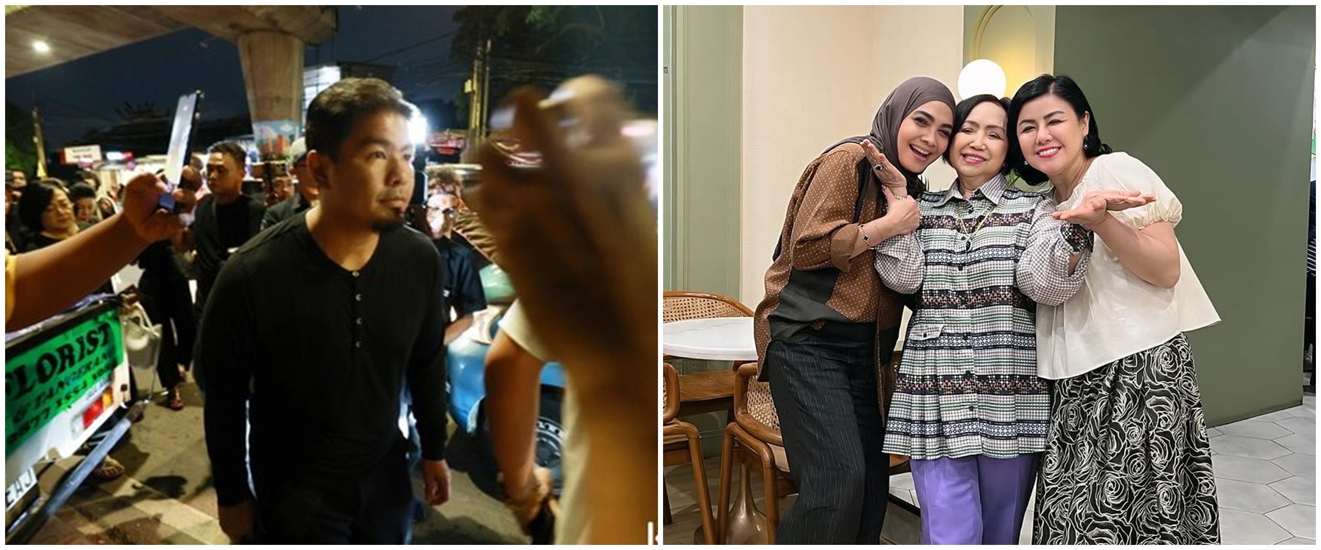 Digandeng Rieta Amilia, begini 7 momen Desiree Tarigan mantan istri Hotma Sitompul melayat