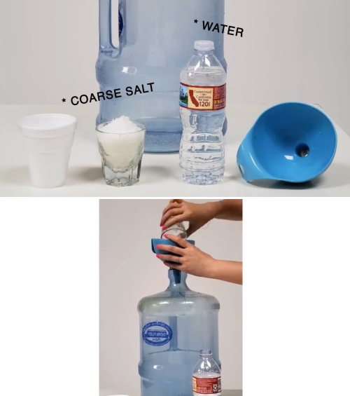 Sekarang tak perlu khawatir, ini trik cuci galon berlumut tanpa disikat modal cuma 1 bahan dapur